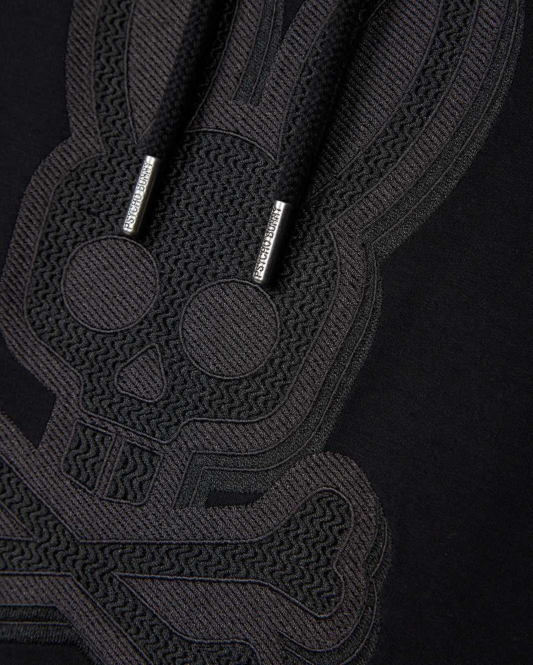 Sweat a Capuche Psycho Bunny Livingston Pullover Hoodie Noir Homme | SIG-71129213